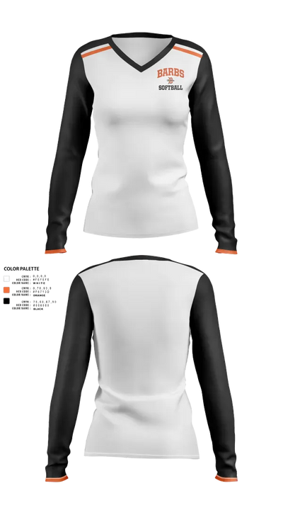 DeKalb Barbs 81684268 Women's Long Sleeve V-neck Shirt - 21