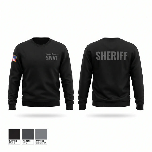 Crew Neck Sweatshirt, Dodge County SWAT, Police, Teamtime, Team time, sublimation, custom sports apparel, team uniforms, spirit wear, spiritwear, sports uniforms, custom shirts, team store, custom team store, fundraiser sports, apparel fundraiser