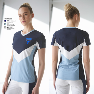 Womens Short Sleeve Vneck Shirt, Peabody Tanners Gymnastics, Spirit Store, Teamtime, Team time, sublimation, custom sports apparel, team uniforms, spirit wear, spiritwear, sports uniforms, custom shirts, team store, custom team store, fundraiser sports, apparel fundraiser