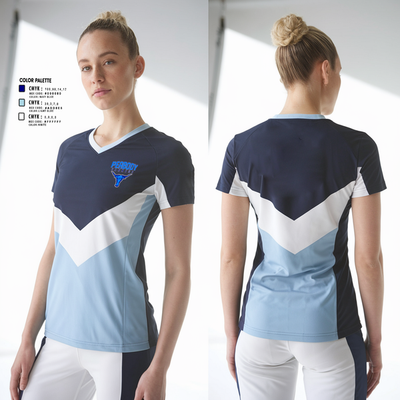 Peabody Tanners Gymnastics 4562293 Women's Short Sleeve V-neck Shirt - 2