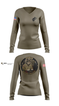1-24 infantry battalion Women's Long Sleeve V-neck Shirt - 3
