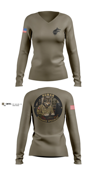 Womens Long Sleeve Vneck Shirt, 1-24 infantry battalion, Army, Teamtime, Team time, sublimation, custom sports apparel, team uniforms, spirit wear, spiritwear, sports uniforms, custom shirts, team store, custom team store, fundraiser sports, apparel fundraiser