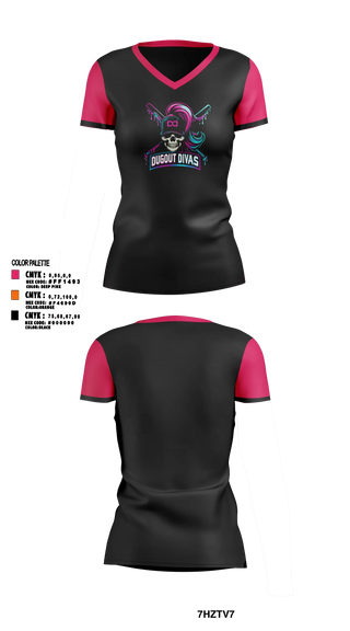 Womens Short Sleeve Vneck Shirt, Dugout divas, Softball, Teamtime, Team time, sublimation, custom sports apparel, team uniforms, spirit wear, spiritwear, sports uniforms, custom shirts, team store, custom team store, fundraiser sports, apparel fundraiser