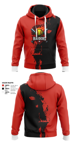 Hoodie, Raiders, Softball, Teamtime, Team time, sublimation, custom sports apparel, team uniforms, spirit wear, spiritwear, sports uniforms, custom shirts, team store, custom team store, fundraiser sports, apparel fundraiser