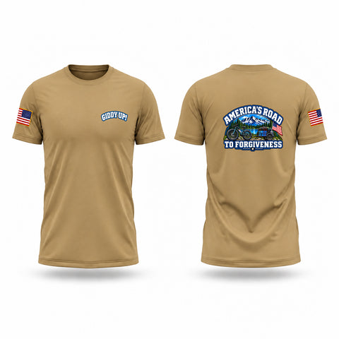 Short Sleeve Performance Shirt, America’s Road to Forgiveness, Army, Teamtime, Team time, sublimation, custom sports apparel, team uniforms, spirit wear, spiritwear, sports uniforms, custom shirts, team store, custom team store, fundraiser sports, apparel fundraiser