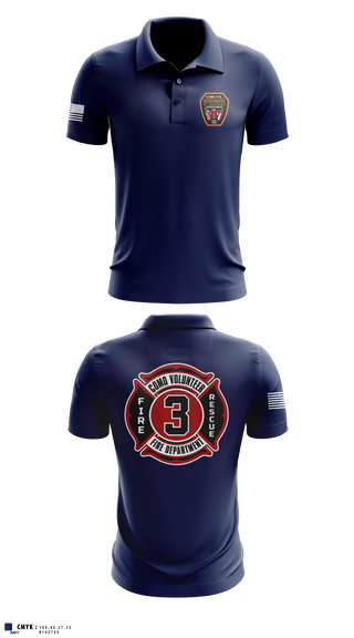 Short Sleeve Performance Polo, Como Volunteer Fire Department, Fire Department, Teamtime, Team time, sublimation, custom sports apparel, team uniforms, spirit wear, spiritwear, sports uniforms, custom shirts, team store, custom team store, fundraiser sports, apparel fundraiser