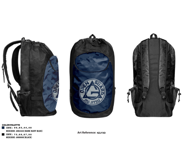 Gear Bag, Open Guard BJJ, Wrestling, Teamtime, Team time, sublimation, custom sports apparel, team uniforms, spirit wear, spiritwear, sports uniforms, custom shirts, team store, custom team store, fundraiser sports, apparel fundraiser