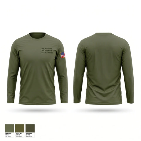 Long Sleeve Performance Shirt, 4th Squadron-9th Regiment 1st CAV Division, Army, Teamtime, Team time, sublimation, custom sports apparel, team uniforms, spirit wear, spiritwear, sports uniforms, custom shirts, team store, custom team store, fundraiser sports, apparel fundraiser