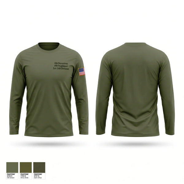 Long Sleeve Performance Shirt, 4th Squadron-9th Regiment 1st CAV Division, Army, Teamtime, Team time, sublimation, custom sports apparel, team uniforms, spirit wear, spiritwear, sports uniforms, custom shirts, team store, custom team store, fundraiser sports, apparel fundraiser