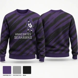 Crew Neck Sweatshirt, Anacortes Seahawks, Wrestling, Teamtime, Team time, sublimation, custom sports apparel, team uniforms, spirit wear, spiritwear, sports uniforms, custom shirts, team store, custom team store, fundraiser sports, apparel fundraiser