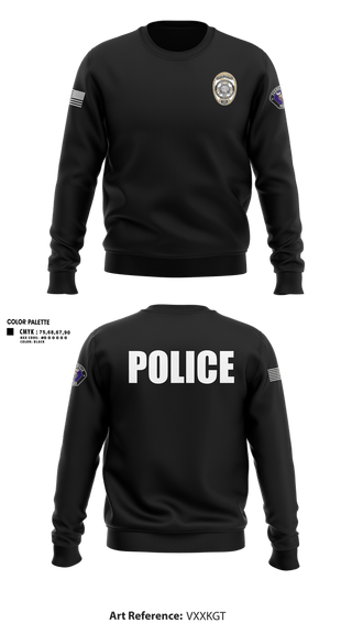 Crew Neck Sweatshirt, Farmersville Police, Police, Teamtime, Team time, sublimation, custom sports apparel, team uniforms, spirit wear, spiritwear, sports uniforms, custom shirts, team store, custom team store, fundraiser sports, apparel fundraiser