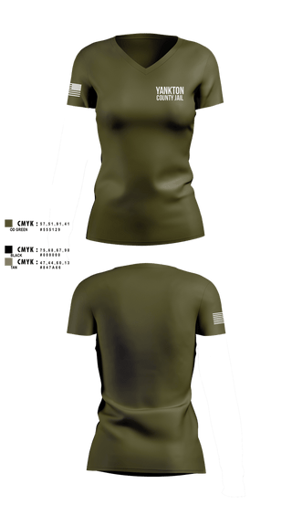 Womens Short Sleeve Vneck Shirt, Yankton County Jail, Police, Teamtime, Team time, sublimation, custom sports apparel, team uniforms, spirit wear, spiritwear, sports uniforms, custom shirts, team store, custom team store, fundraiser sports, apparel fundraiser