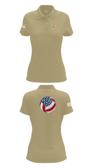 Womens Short Sleeve Performance Polo, VB, Women's Volleyball, Teamtime, Team time, sublimation, custom sports apparel, team uniforms, spirit wear, spiritwear, sports uniforms, custom shirts, team store, custom team store, fundraiser sports, apparel fundraiser