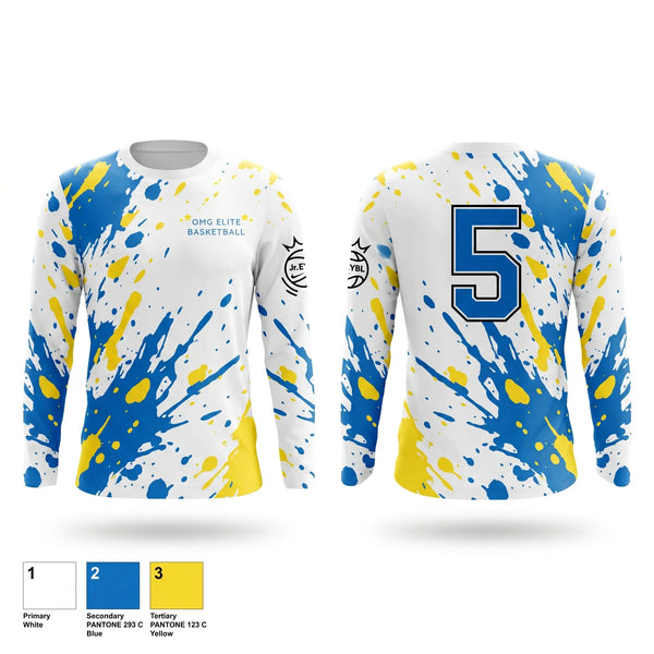 Long Sleeve Performance Shirt, OMG ELITE, Men's Basketball, Teamtime, Team time, sublimation, custom sports apparel, team uniforms, spirit wear, spiritwear, sports uniforms, custom shirts, team store, custom team store, fundraiser sports, apparel fundraiser
