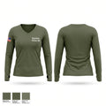 Baytown Police K-9 Women's Long Sleeve V-neck Shirt - 1