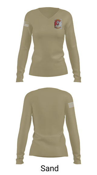 Womens Long Sleeve Vneck Shirt, Caisson BTRY 3CR, , Teamtime, Team time, sublimation, custom sports apparel, team uniforms, spirit wear, spiritwear, sports uniforms, custom shirts, team store, custom team store, fundraiser sports, apparel fundraiser