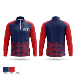 Quarter Zip Jacket, YOUNG GUNS, Baseball, Teamtime, Team time, sublimation, custom sports apparel, team uniforms, spirit wear, spiritwear, sports uniforms, custom shirts, team store, custom team store, fundraiser sports, apparel fundraiser