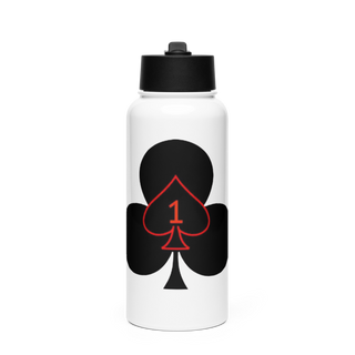 Red currahee 4374170 Stainless Steel Water Bottle with a Straw Lid