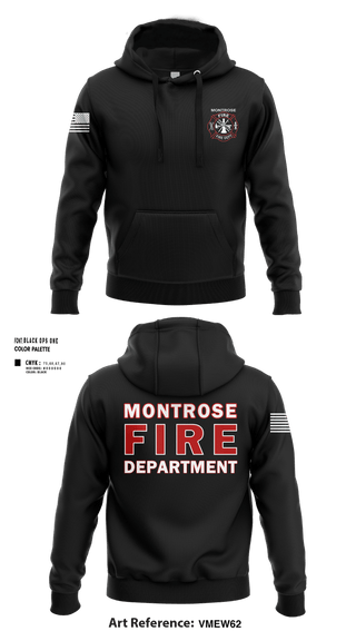 Hoodie, MONTROSE FIRE DEPARTMENT, Fire Department, Teamtime, Team time, sublimation, custom sports apparel, team uniforms, spirit wear, spiritwear, sports uniforms, custom shirts, team store, custom team store, fundraiser sports, apparel fundraiser