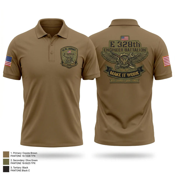 Short Sleeve Performance Polo, E328th, Army, Teamtime, Team time, sublimation, custom sports apparel, team uniforms, spirit wear, spiritwear, sports uniforms, custom shirts, team store, custom team store, fundraiser sports, apparel fundraiser