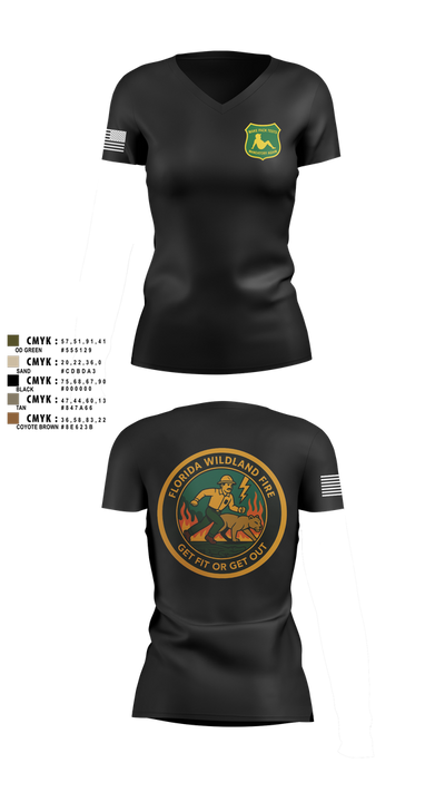 Florida 43193652 Women's Short Sleeve V-neck Shirt - 12