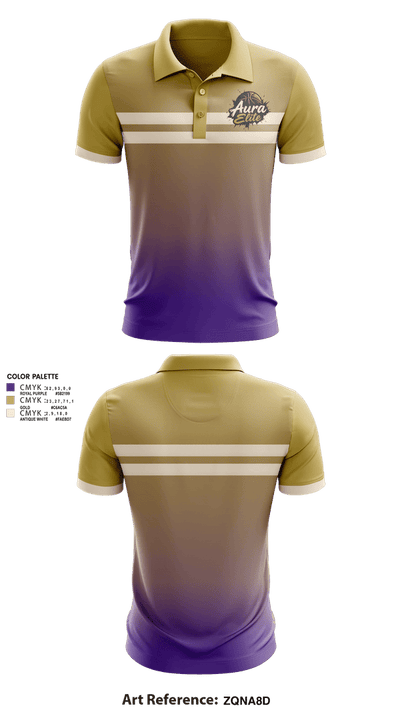 Aura Elite 56791952 Short Sleeve Performance Polo - 2