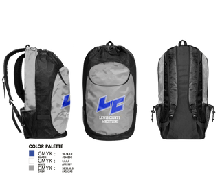 Gear Bag, Lewis County High School Wrestling, Wrestling, Teamtime, Team time, sublimation, custom sports apparel, team uniforms, spirit wear, spiritwear, sports uniforms, custom shirts, team store, custom team store, fundraiser sports, apparel fundraiser