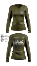 JFRD Critical Care Team 81495664 Women's Long Sleeve V-neck Shirt - 5