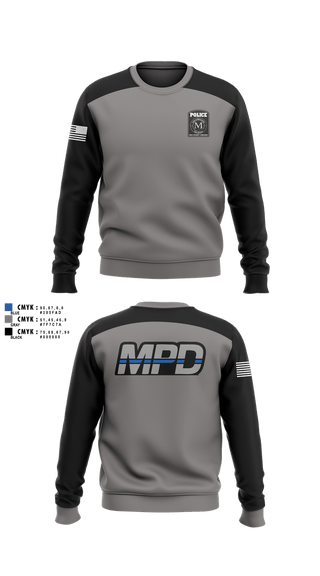 Crew Neck Sweatshirt, Mooresville Police Department, Police, Teamtime, Team time, sublimation, custom sports apparel, team uniforms, spirit wear, spiritwear, sports uniforms, custom shirts, team store, custom team store, fundraiser sports, apparel fundraiser