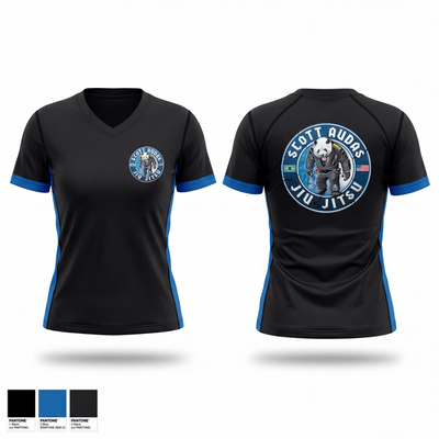 Scott Audas Jiu Jitsu 35907331 Women's Short Sleeve V-neck Shirt - 1