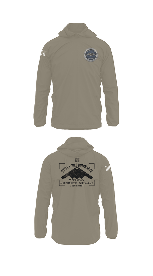 Windbreaker, AFSA CHAPTER 881, Air Force, Teamtime, Team time, sublimation, custom sports apparel, team uniforms, spirit wear, spiritwear, sports uniforms, custom shirts, team store, custom team store, fundraiser sports, apparel fundraiser