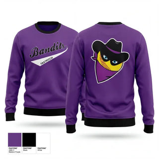 Crew Neck Sweatshirt, Bandits, Softball, Teamtime, Team time, sublimation, custom sports apparel, team uniforms, spirit wear, spiritwear, sports uniforms, custom shirts, team store, custom team store, fundraiser sports, apparel fundraiser