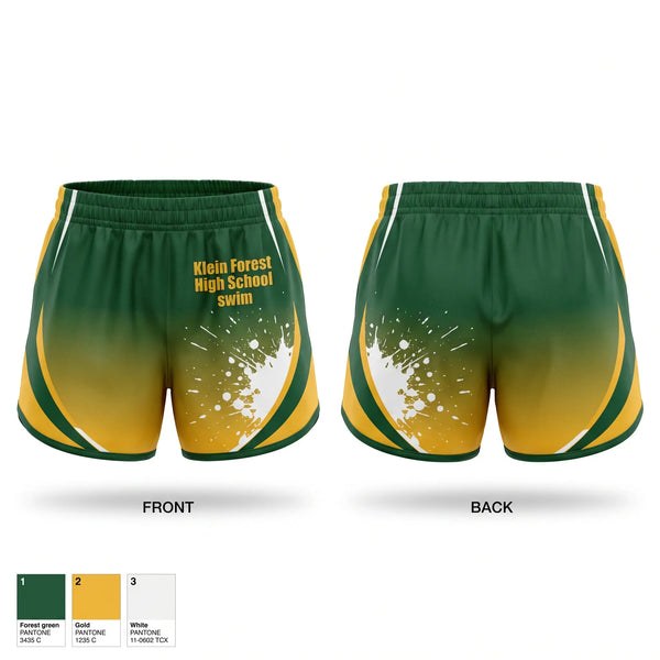 Womens Shorts, Klein Forest High School swim, Swimming, Teamtime, Team time, sublimation, custom sports apparel, team uniforms, spirit wear, spiritwear, sports uniforms, custom shirts, team store, custom team store, fundraiser sports, apparel fundraiser