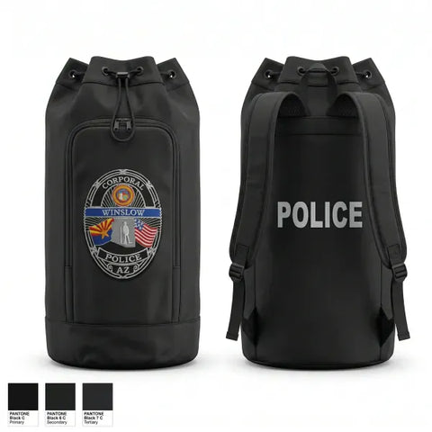 Gear Bag, Winslow Police Department, Police, Teamtime, Team time, sublimation, custom sports apparel, team uniforms, spirit wear, spiritwear, sports uniforms, custom shirts, team store, custom team store, fundraiser sports, apparel fundraiser