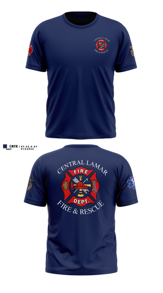 Short Sleeve Performance Shirt, Central Lamar Fire & Rescue, Fire Department, Teamtime, Team time, sublimation, custom sports apparel, team uniforms, spirit wear, spiritwear, sports uniforms, custom shirts, team store, custom team store, fundraiser sports, apparel fundraiser
