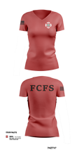 Fairfield County Fire Service 95108928 Women's Short Sleeve V-neck Shirt - 103