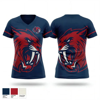 Womens Short Sleeve Vneck Shirt, West Virginia Sabers, Baseball, Teamtime, Team time, sublimation, custom sports apparel, team uniforms, spirit wear, spiritwear, sports uniforms, custom shirts, team store, custom team store, fundraiser sports, apparel fundraiser
