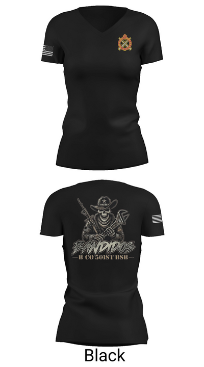 501st BSB, B Company 7979592 Women's Short Sleeve V-neck Shirt - 28