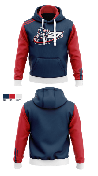 Hoodie, Little Rock A’s, Baseball, Teamtime, Team time, sublimation, custom sports apparel, team uniforms, spirit wear, spiritwear, sports uniforms, custom shirts, team store, custom team store, fundraiser sports, apparel fundraiser
