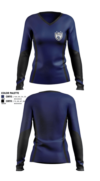 Womens Long Sleeve Vneck Shirt, Trinity Collegiate, Men's Soccer, Teamtime, Team time, sublimation, custom sports apparel, team uniforms, spirit wear, spiritwear, sports uniforms, custom shirts, team store, custom team store, fundraiser sports, apparel fundraiser
