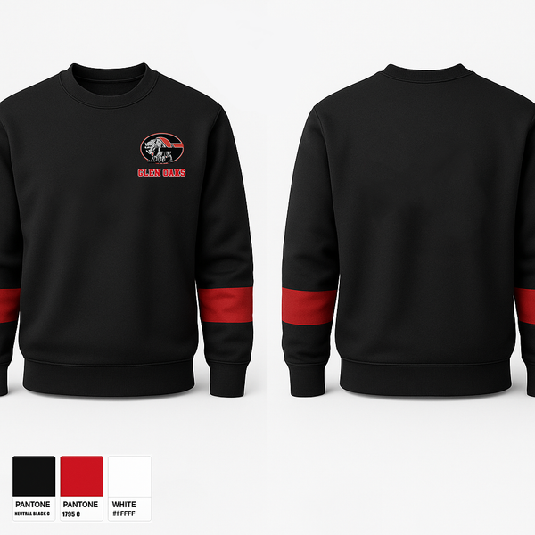 Crew Neck Sweatshirt, Glen oaks, Track & Field, Teamtime, Team time, sublimation, custom sports apparel, team uniforms, spirit wear, spiritwear, sports uniforms, custom shirts, team store, custom team store, fundraiser sports, apparel fundraiser