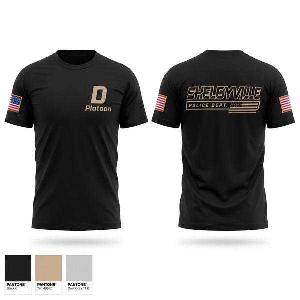 Old School Cotton Feel Shirt, D Platoon, Police, Teamtime, Team time, sublimation, custom sports apparel, team uniforms, spirit wear, spiritwear, sports uniforms, custom shirts, team store, custom team store, fundraiser sports, apparel fundraiser
