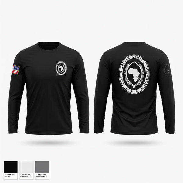 Long Sleeve Performance Shirt, USAFRICOM, Army, Teamtime, Team time, sublimation, custom sports apparel, team uniforms, spirit wear, spiritwear, sports uniforms, custom shirts, team store, custom team store, fundraiser sports, apparel fundraiser