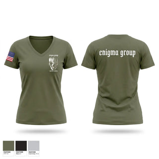 Womens Short Sleeve Vneck Shirt, Enigma Group, Army, Teamtime, Team time, sublimation, custom sports apparel, team uniforms, spirit wear, spiritwear, sports uniforms, custom shirts, team store, custom team store, fundraiser sports, apparel fundraiser