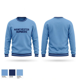 Crew Neck Sweatshirt, Manchester Bombers, Baseball, Teamtime, Team time, sublimation, custom sports apparel, team uniforms, spirit wear, spiritwear, sports uniforms, custom shirts, team store, custom team store, fundraiser sports, apparel fundraiser