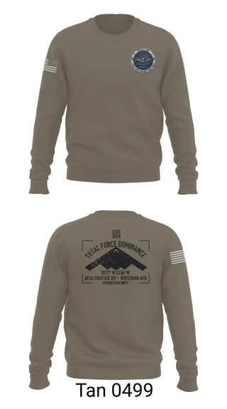 Crew Neck Sweatshirt, AFSA CHAPTER 881, Air Force, Teamtime, Team time, sublimation, custom sports apparel, team uniforms, spirit wear, spiritwear, sports uniforms, custom shirts, team store, custom team store, fundraiser sports, apparel fundraiser