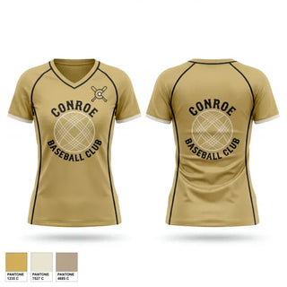 Womens Short Sleeve Vneck Shirt, Conroe Baseball Club, Baseball, Teamtime, Team time, sublimation, custom sports apparel, team uniforms, spirit wear, spiritwear, sports uniforms, custom shirts, team store, custom team store, fundraiser sports, apparel fundraiser