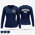 Limestone Fire Protection District 87442605 Women's Long Sleeve V-neck Shirt - 1