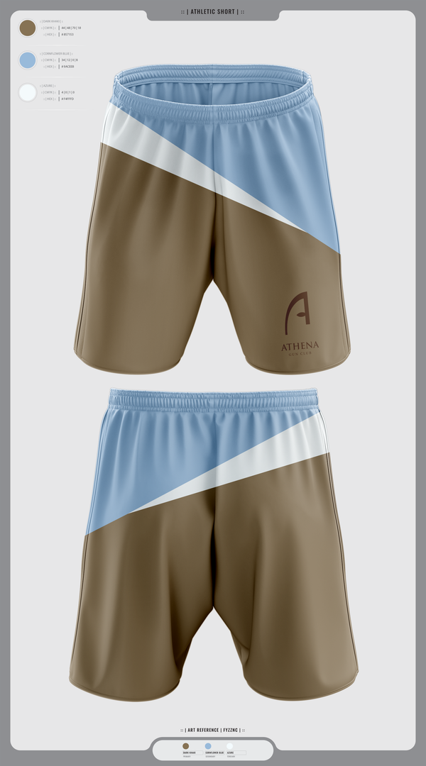 Athletic Shorts With Pockets, Athena Gun Club, , Teamtime, Team time, sublimation, custom sports apparel, team uniforms, spirit wear, spiritwear, sports uniforms, custom shirts, team store, custom team store, fundraiser sports, apparel fundraiser