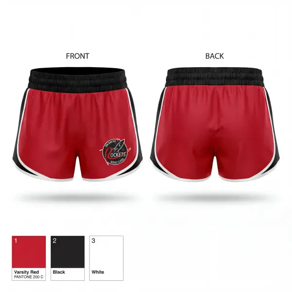 Womens Shorts, Ramstad Rockets, Men's Basketball, Teamtime, Team time, sublimation, custom sports apparel, team uniforms, spirit wear, spiritwear, sports uniforms, custom shirts, team store, custom team store, fundraiser sports, apparel fundraiser